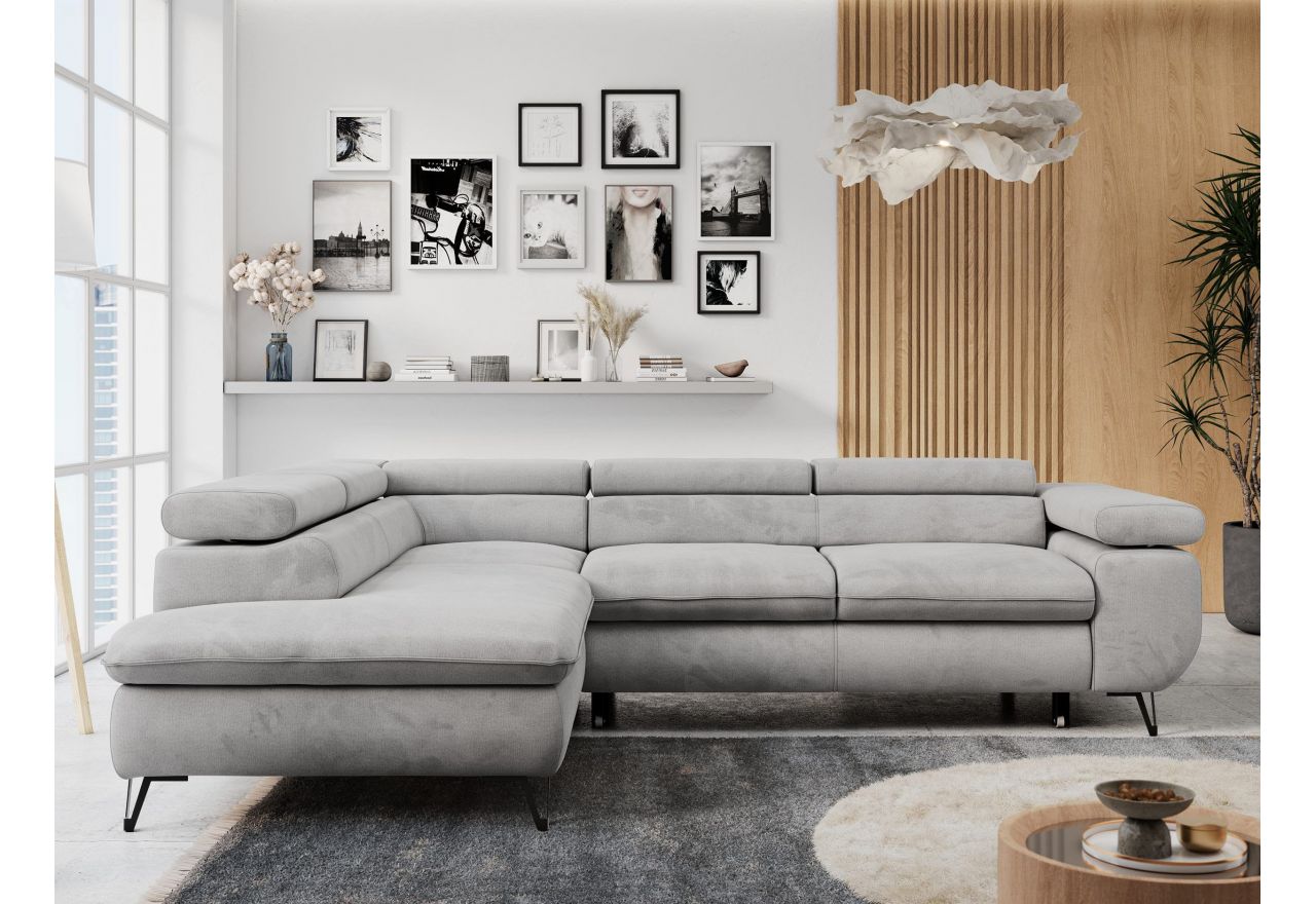 Narożnik PETER L - Monolith 84 - jasny szary - OUTLETU