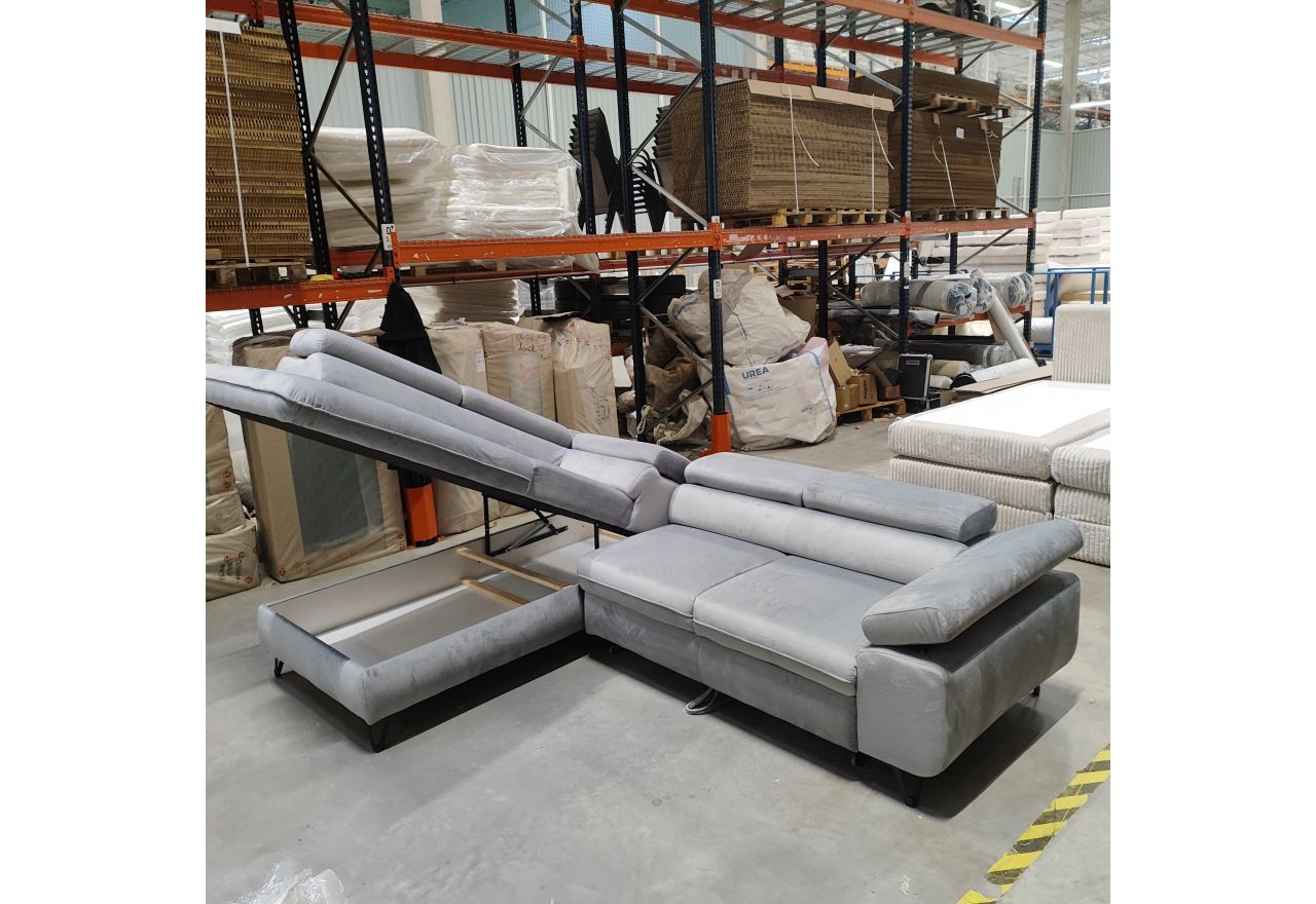 Narożnik PETER L - Monolith 84 - jasny szary - OUTLETU