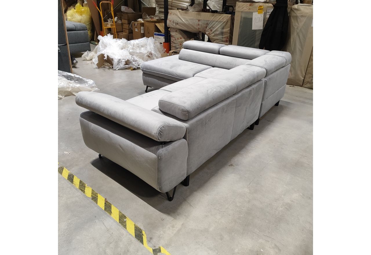 Narożnik PETER L - Monolith 84 - jasny szary - OUTLETU