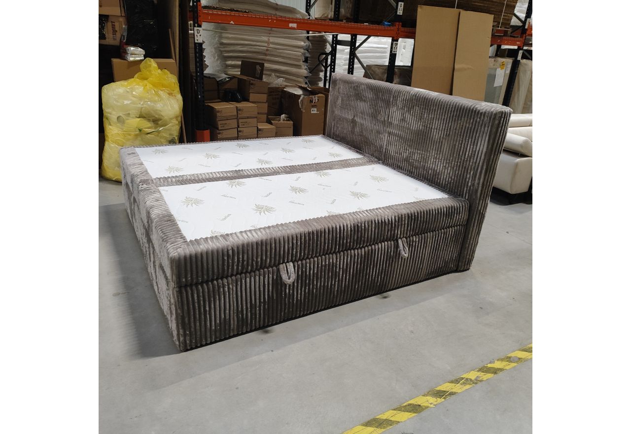 Łóżko kontynentalne TILIANO 200x200 - Tilia 11 - jasny brązowy - OUTLETU