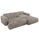 Narożnik - OVO L - strona prawa - jasnobrązowy, sztruks