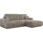 Narożnik - OVO L - strona prawa - jasnobrązowy, sztruks