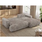 Narożnik - OVO L - strona prawa - jasnobrązowy, sztruks