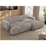 Narożnik - OVO L - strona prawa - jasnobrązowy, sztruks