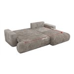 Narożnik - OVO L - strona prawa - jasnobrązowy, sztruks