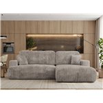 Narożnik - OVO L - strona prawa - jasnobrązowy, sztruks