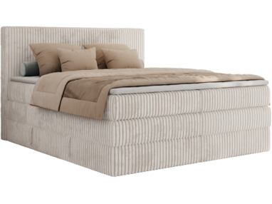 Łóżko kontynentalne TILIANO KING 200x200 - Tilia 01 - beżowy - OUTLETU