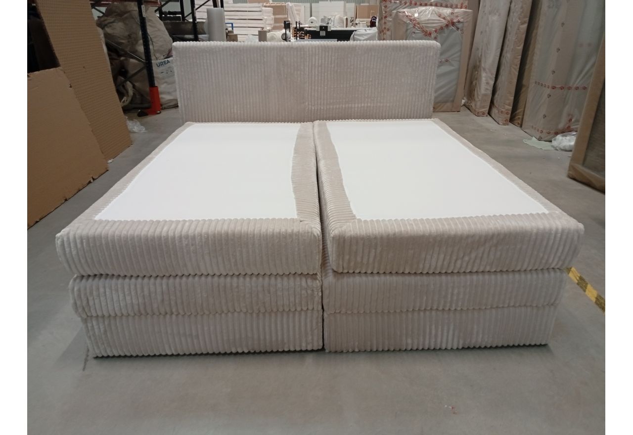 Łóżko kontynentalne TILIANO KING 200x200 - Tilia 01 - beżowy - OUTLETU