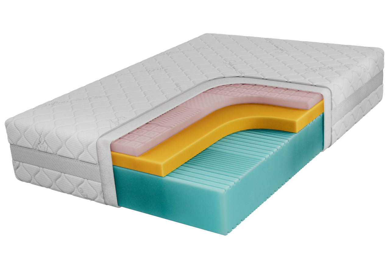 Materac piankowy VELO 180x200 cm - H2 - pokrowiec SIVO - OUTLET