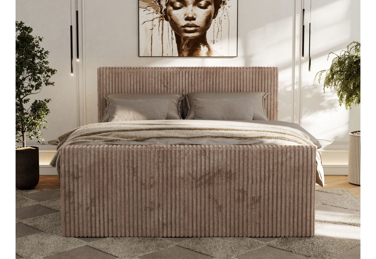 Łóżko kontynentalne TILIANO DUO 140x200 - Tilia 17 - brązowy - OUTLET