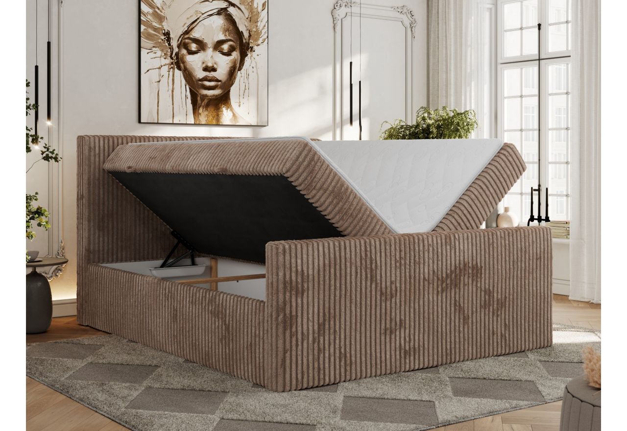 Łóżko kontynentalne TILIANO DUO 140x200 - Tilia 17 - brązowy - OUTLET