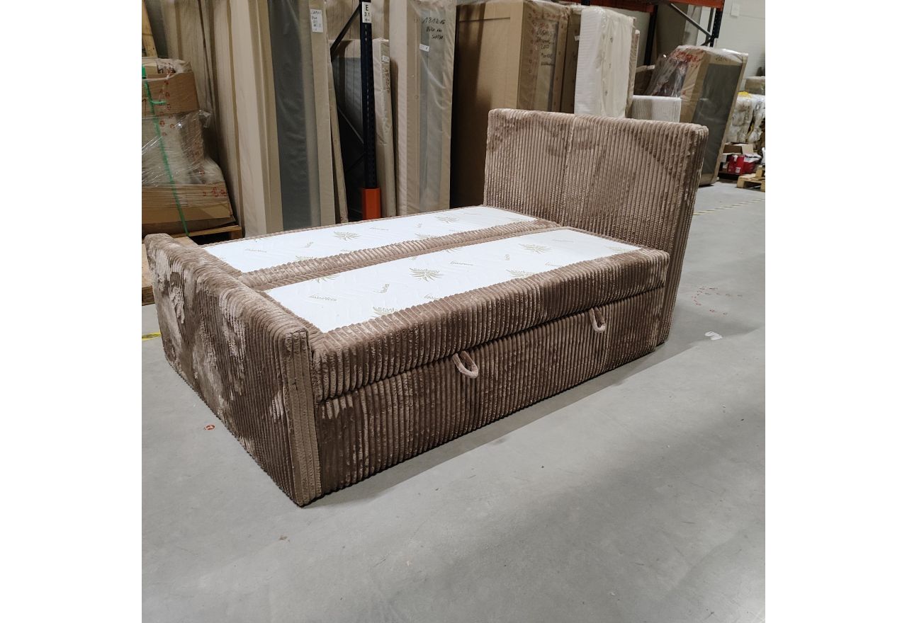 Łóżko kontynentalne TILIANO DUO 140x200 - Tilia 17 - brązowy - OUTLET