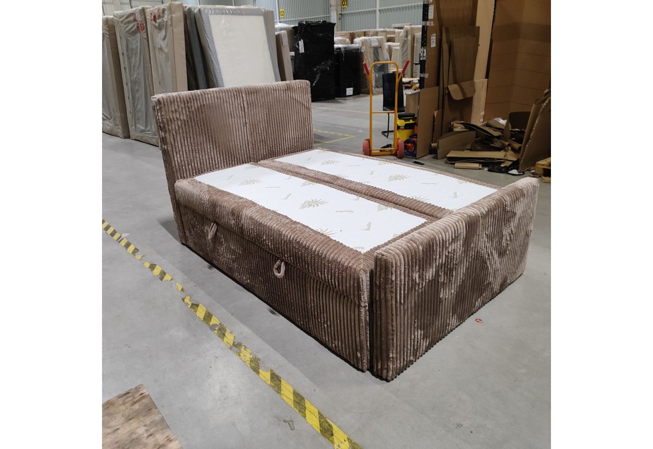 Łóżko kontynentalne TILIANO DUO 140x200 - Tilia 17 - brązowy - OUTLET