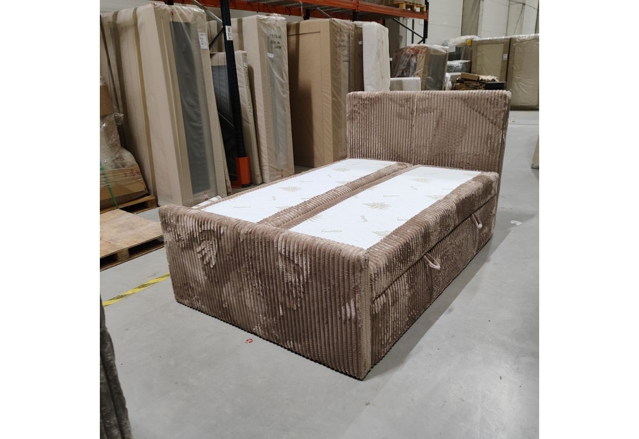 Łóżko kontynentalne TILIANO DUO 140x200 - Tilia 17 - brązowy - OUTLET