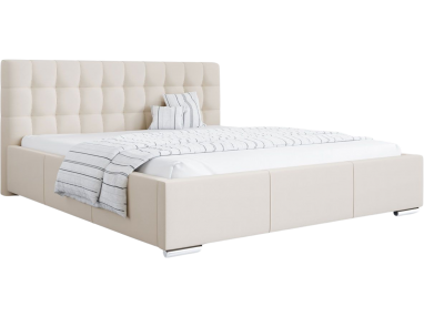 Łóżko tapicerowane do sypialni z możliwością rozbudowy o materac w nowoczesnym stylu - OTOLIA / Casablanca 2301