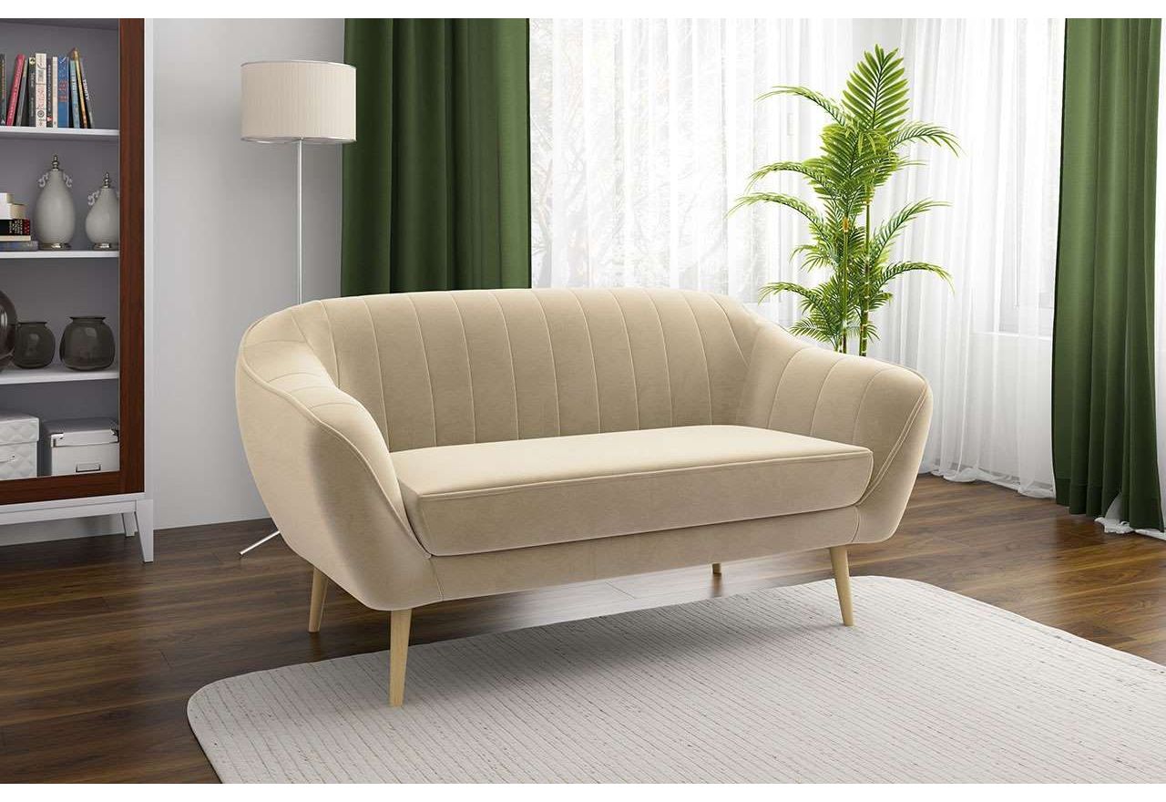 Sofa trzyosobowa na drewnianych nóżkach w skandynawskim stylu - ELI / Monolith 25091