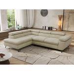 Narożnik PABLO L - strona lewa - beżowy, welwet