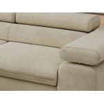 Narożnik PABLO L - strona lewa - beżowy, welwet