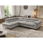 Narożnik PABLO L - strona lewa - jasnoszary, welwet