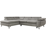 Narożnik PABLO L - strona lewa - jasnoszary, welwet