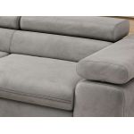 Narożnik PABLO L - strona lewa - jasnoszary, welwet