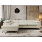 Narożnik PABLO L - strona lewa - kremowy, szenil gładki