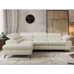 Narożnik PABLO L - strona lewa - kremowy, szenil gładki