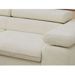 Narożnik PABLO L - strona lewa - kremowy, szenil gładki