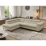 Narożnik PABLO L - strona lewa - beżowy, szenil gładki