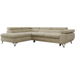 Narożnik PABLO L - strona lewa - beżowy, szenil gładki