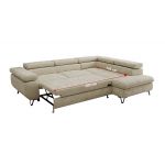 Narożnik PABLO L - strona lewa - beżowy, szenil gładki