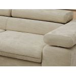 Narożnik PABLO L - strona lewa - beżowy, szenil gładki