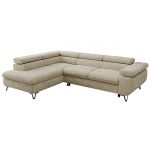 Narożnik PABLO L - strona lewa - beżowy, szenil gładki