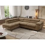 Narożnik PABLO L - strona lewa - brązowy, szenil gładki