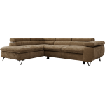 Narożnik PABLO L - strona lewa - brązowy, szenil gładki