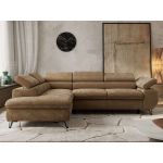 Narożnik PABLO L - strona lewa - brązowy, szenil gładki