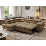 Narożnik PABLO L - strona lewa - brązowy, szenil gładki