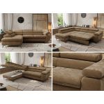 Narożnik PABLO L - strona lewa - brązowy, szenil gładki