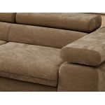 Narożnik PABLO L - strona lewa - brązowy, szenil gładki