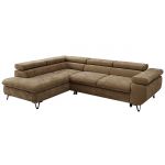 Narożnik PABLO L - strona lewa - brązowy, szenil gładki