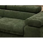 Narożnik PABLO L - strona lewa - ciemnozielony, szenil gładki