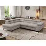 Narożnik PABLO L - strona lewa - jasnoszary, szenil gładki