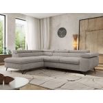 Narożnik PABLO L - strona lewa - jasnoszary, szenil gładki