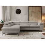 Narożnik PABLO L - strona lewa - jasnoszary, szenil gładki