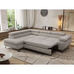 Narożnik PABLO L - strona lewa - jasnoszary, szenil gładki