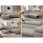 Narożnik PABLO L - strona lewa - jasnoszary, szenil gładki