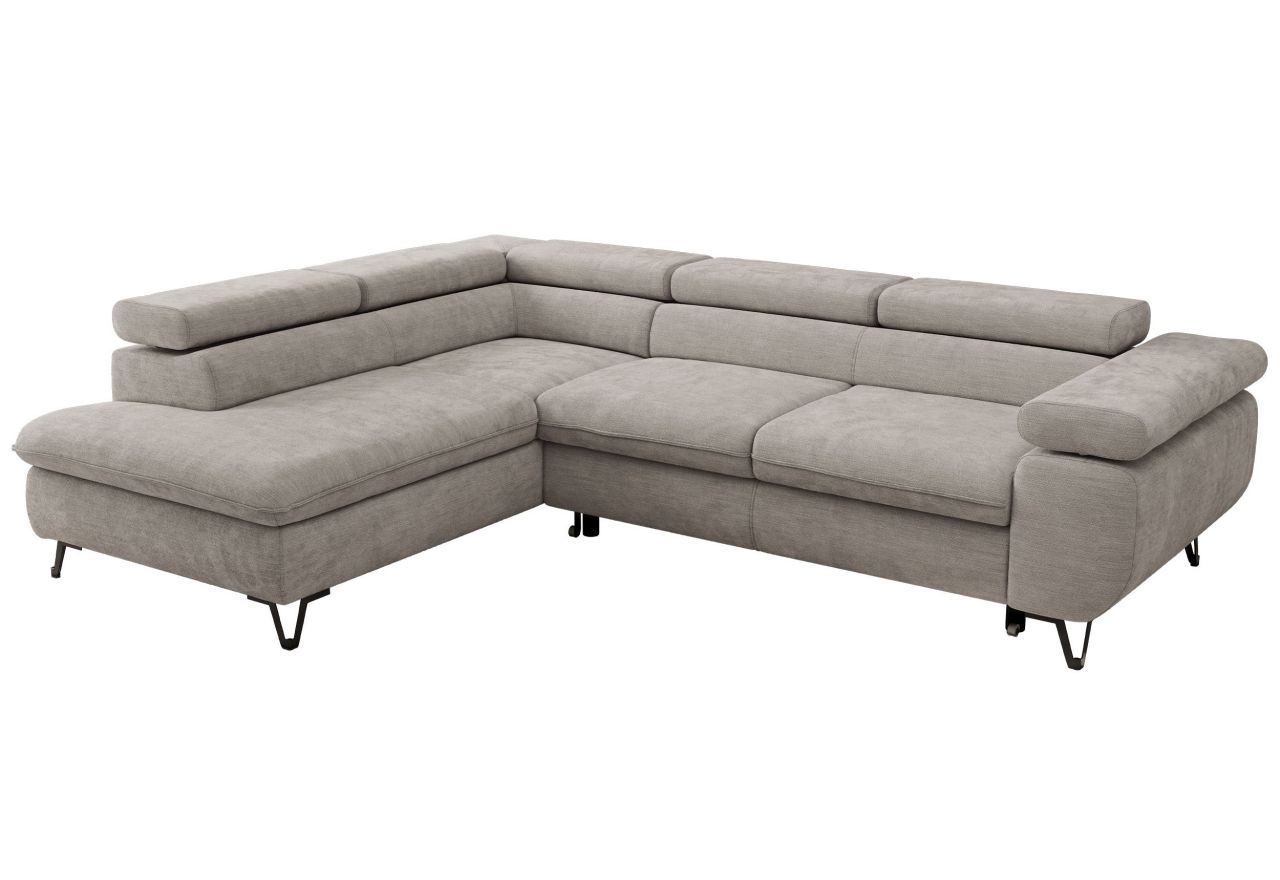 Narożnik PABLO L - strona lewa - jasnoszary, szenil gładki