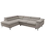 Narożnik PABLO L - strona lewa - jasnoszary, szenil gładki