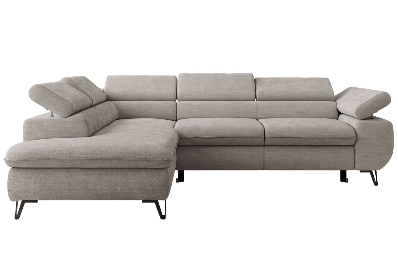 Narożnik PABLO L - strona lewa - jasnoszary, szenil gładki