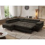 Narożnik PABLO L - strona lewa - ciemnoszary, szenil gładki